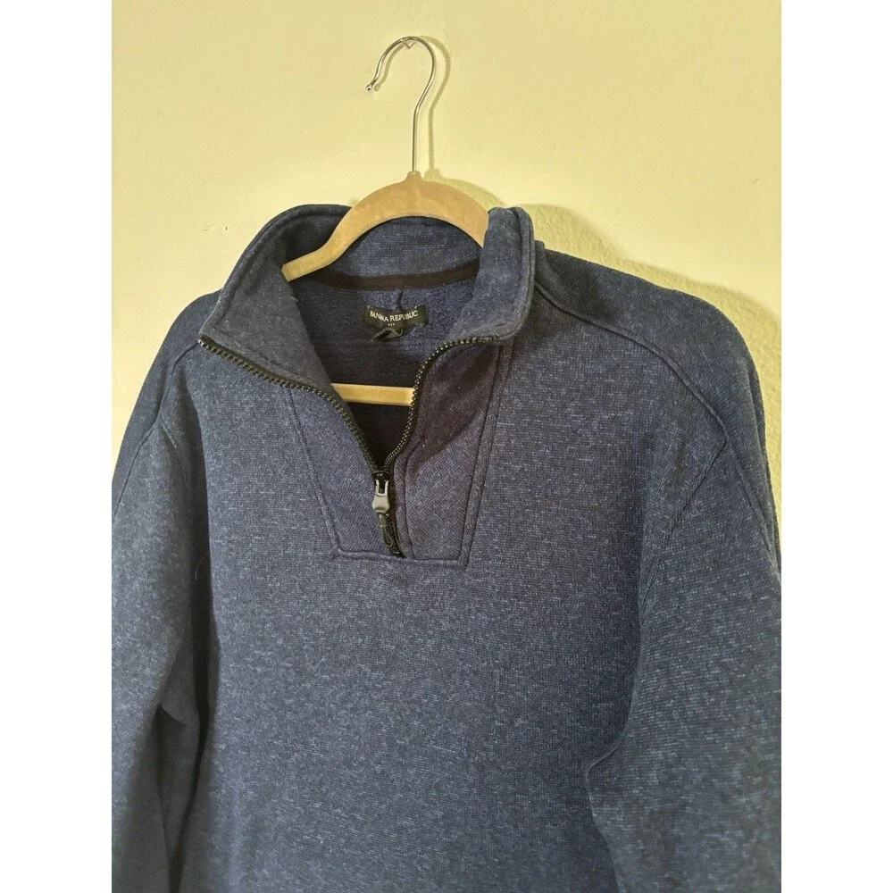 Banana Republic Men's Half-Zip Pullover Sweater - Size XL Blue